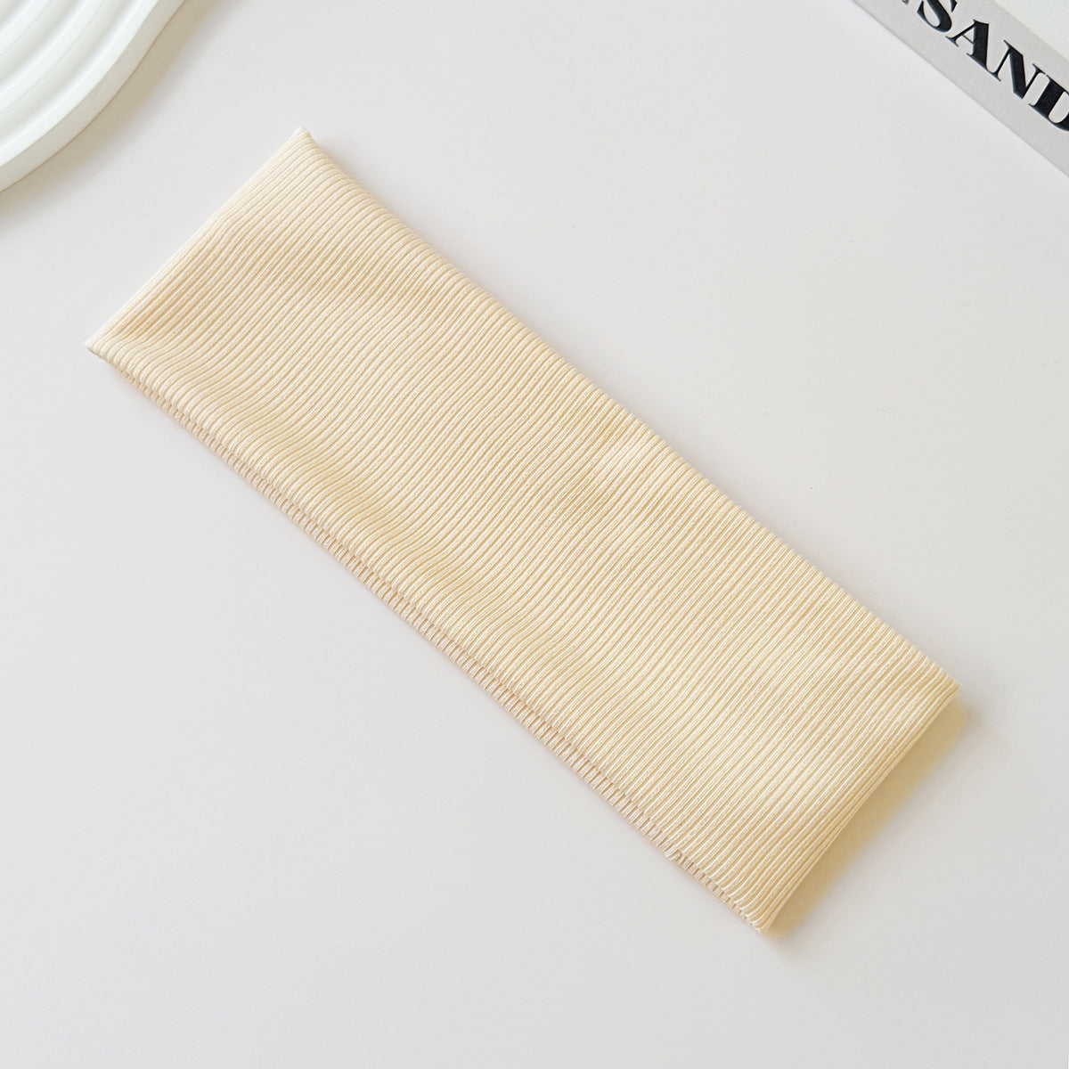 Cotton Elastic Headband Wide Sweat-Absorbent Band, Solid Color, Multi-Functional Headwear