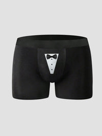 Men's Boxer Briefs Funny Novelty Underwear- Breathable Underwear Boxer Shorts with Tie Prints Amusing Gift Idea for Male