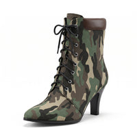 Low-cut Martin Boots Women's Pointed Toe Lace-up Ankle Boots Wide Sizes Autumn Winter Fashion Style Made to order, ships in 7 days