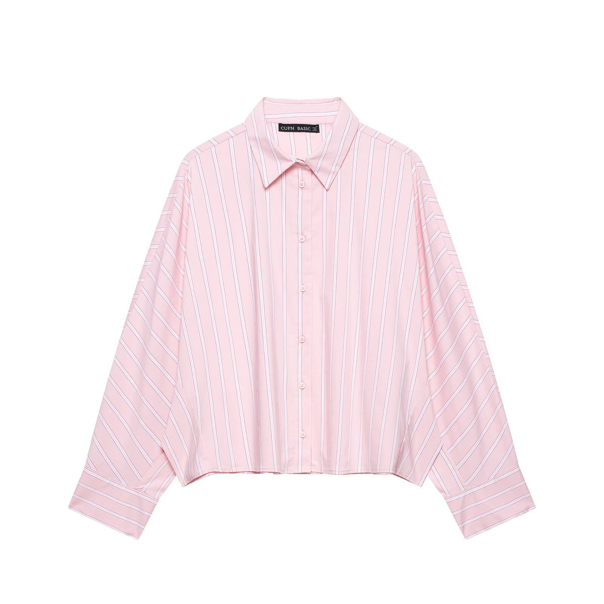 Women's wide sleeved cage striped shirt