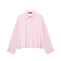 Women's wide sleeved cage striped shirt