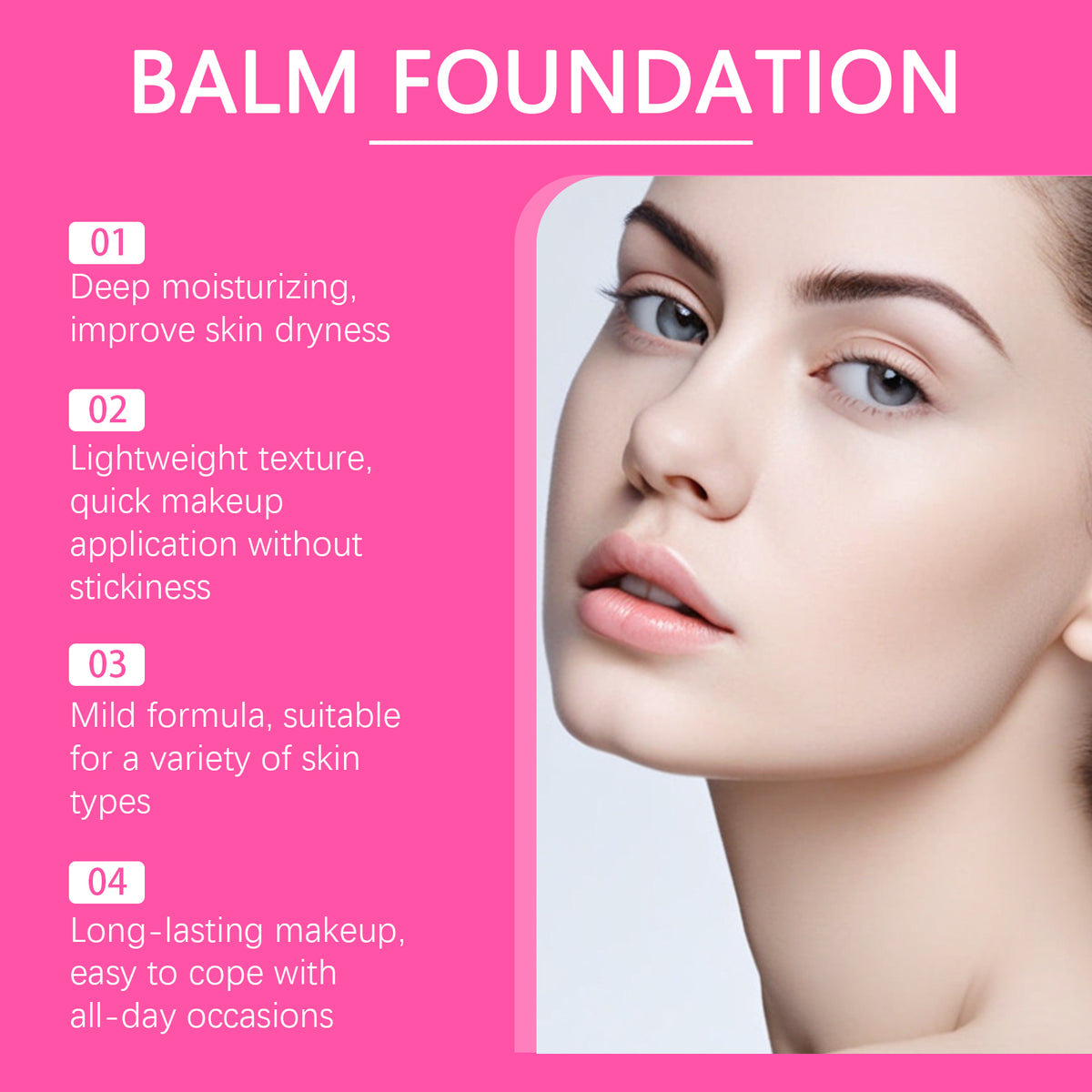 zephoco Moisturizing Foundation, Light, Moisturizing And Moisturizing Skin, Concealer Clear Oil And Dry Skin