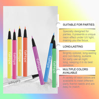 Eelhope Party Neon Liquid Eyeliner (Blue) Is Smooth, Flowing, Long-Lasting And Easy To Apply, Making It Perfect For Party Party Eye Makeup