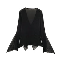 Pure Desire Style Lace Splicing Top
