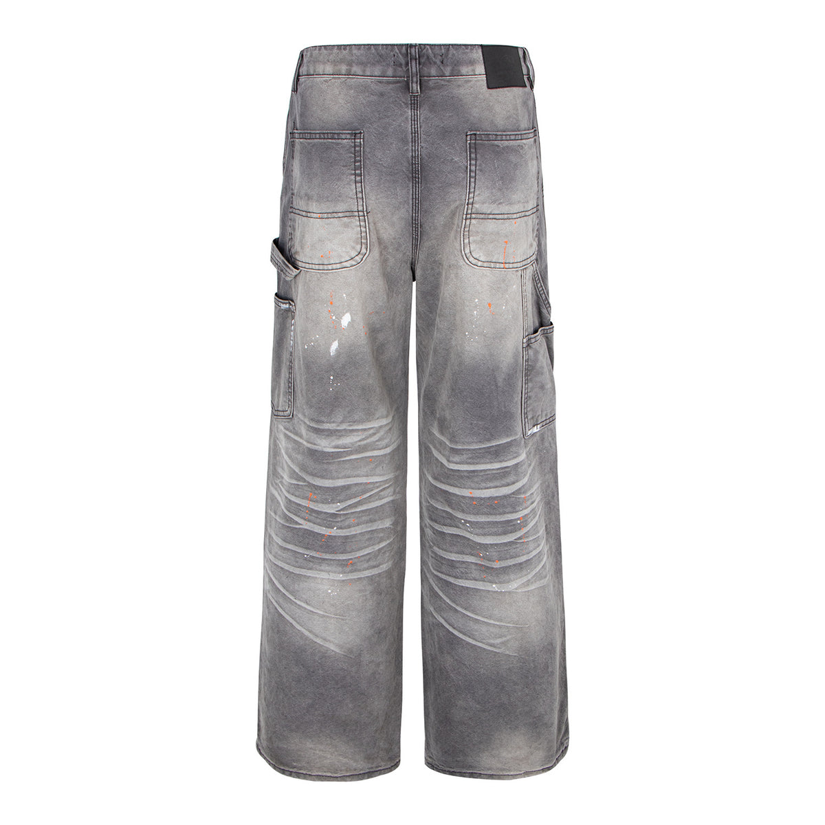 Vintage Washed Splatter Cargo Pants Men High-End Cargo Pants