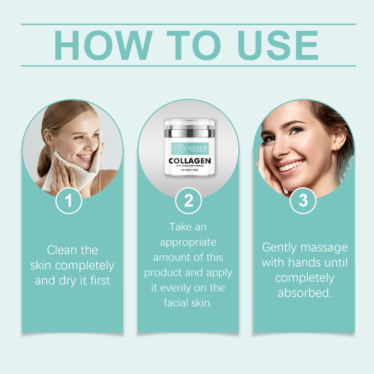 EELHOE Collagen Cream, A Daily Moisturizing Cream With Gentle Ingredients For Deep Moisturizing And Firming Skin