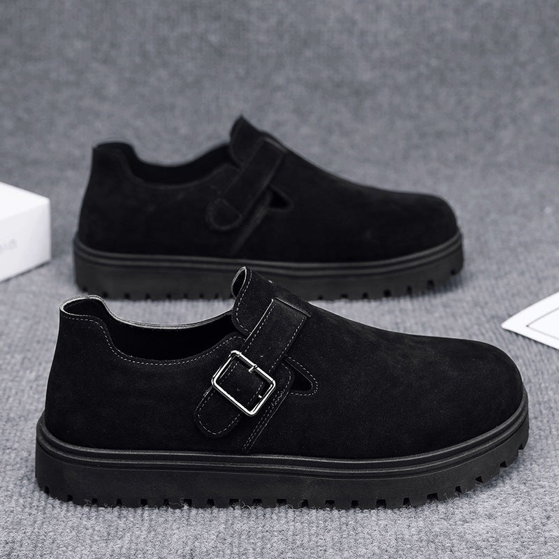 Thick soled height increasing board shoes for men