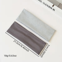 Cotton Elastic Headband Wide Sweat-Absorbent Band, Solid Color, Multi-Functional Headwear