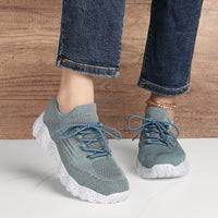 Daily Sporty Women's Shoes Cross-border New Summer Elevated Big Size Knitted Shoes Couple Style