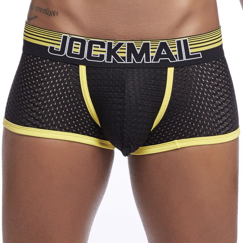 Mesh quick drying underwear for men, ice silk breathable youth square toe underwear, men's sanitary pants