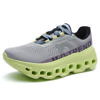 Breathable Mesh Running Shoes for Men with Shock Absorption and Flyknit Upper - Athletic Sneakers