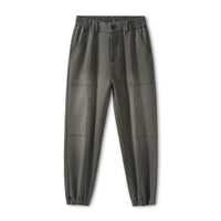 Patchwork Cargo Pants for Men, Drawstring Tapered Fit