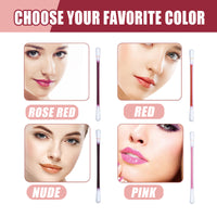 EELHOE Cotton Swab Lipstick, Portable Cigarette Case Lipstick Dye Lip Liquid Lip Gloss Lip Glaze Non-Stick Cup Moisture Lasting