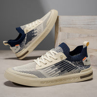 Casual mesh breathable one foot fly woven thin men's shoes