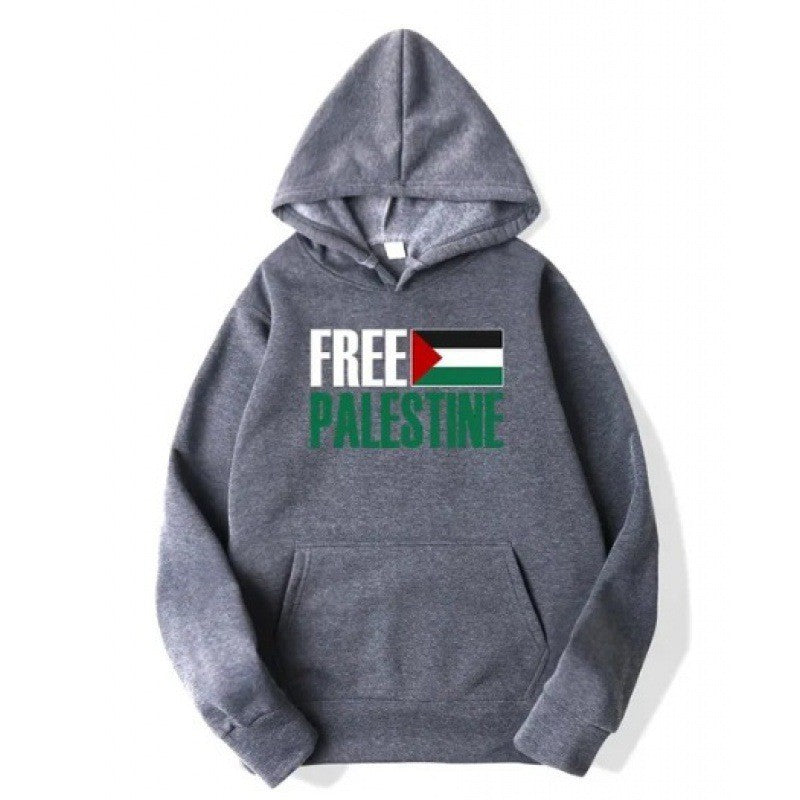 Print Hooded Sweatshirt Men's Fleece Warm Casual Sweatshirt Outerwear