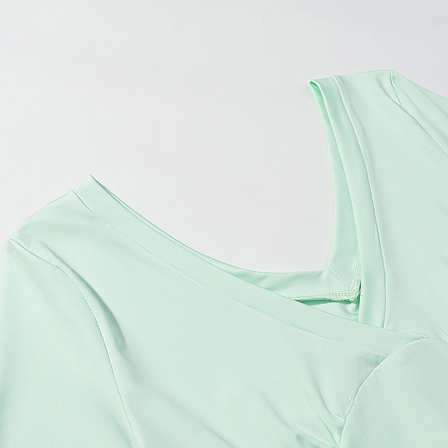 Pure Desire Wind Spicy Girl Cross V-neck Shoulder Top