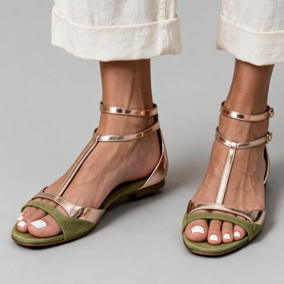 Made to order ships in 3–5 days Flat bottomed summer sandals with open toed fish mouth for women