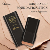 Oqianya Cream Foundation Concealer Long-Lasting Solid Foundation  Dual-Purpose Powder Puff Brush