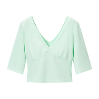 Pure Desire Wind Spicy Girl Cross V-neck Shoulder Top