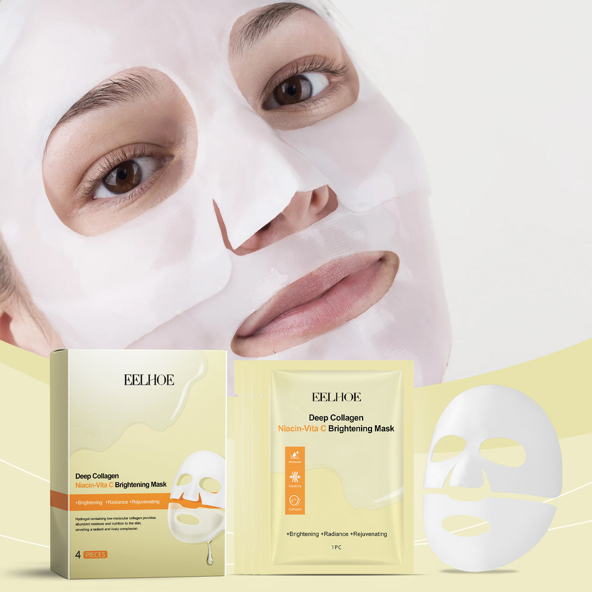 EELHOE Niacin Vitamin C Whitening Mask (Box Set) Hydrating, Moisturizing And Nourishing Skin Daily Skin Care And Beauty Mask