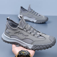 Work Safety Shoes for Men, Breathable Mesh Casual Shoes, Slip-Resistant Durable Hiking Shoes