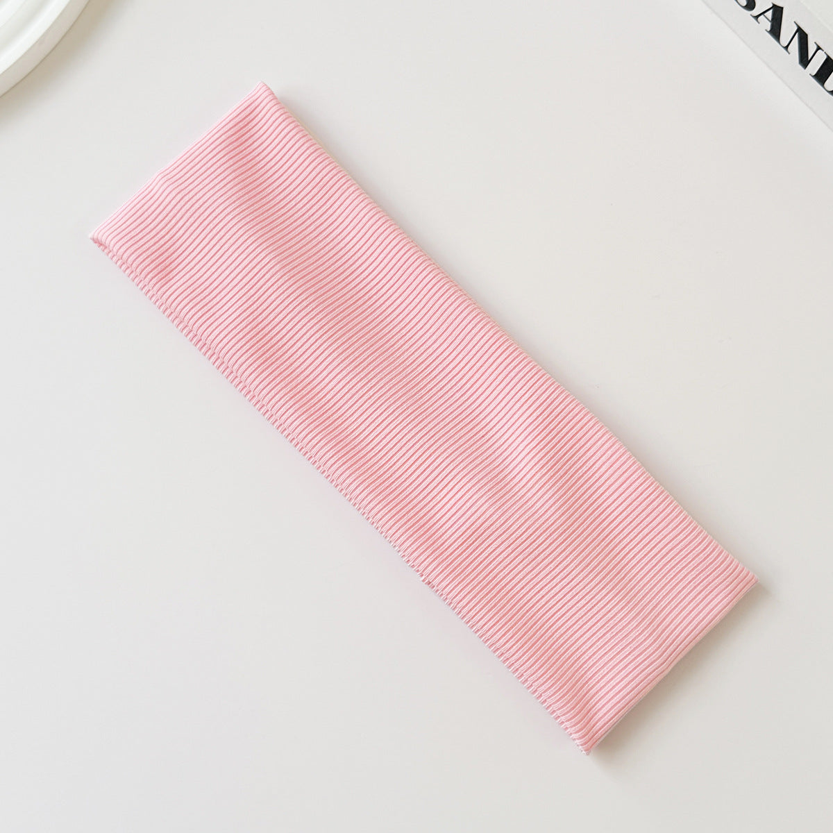 Cotton Elastic Headband Wide Sweat-Absorbent Band, Solid Color, Multi-Functional Headwear