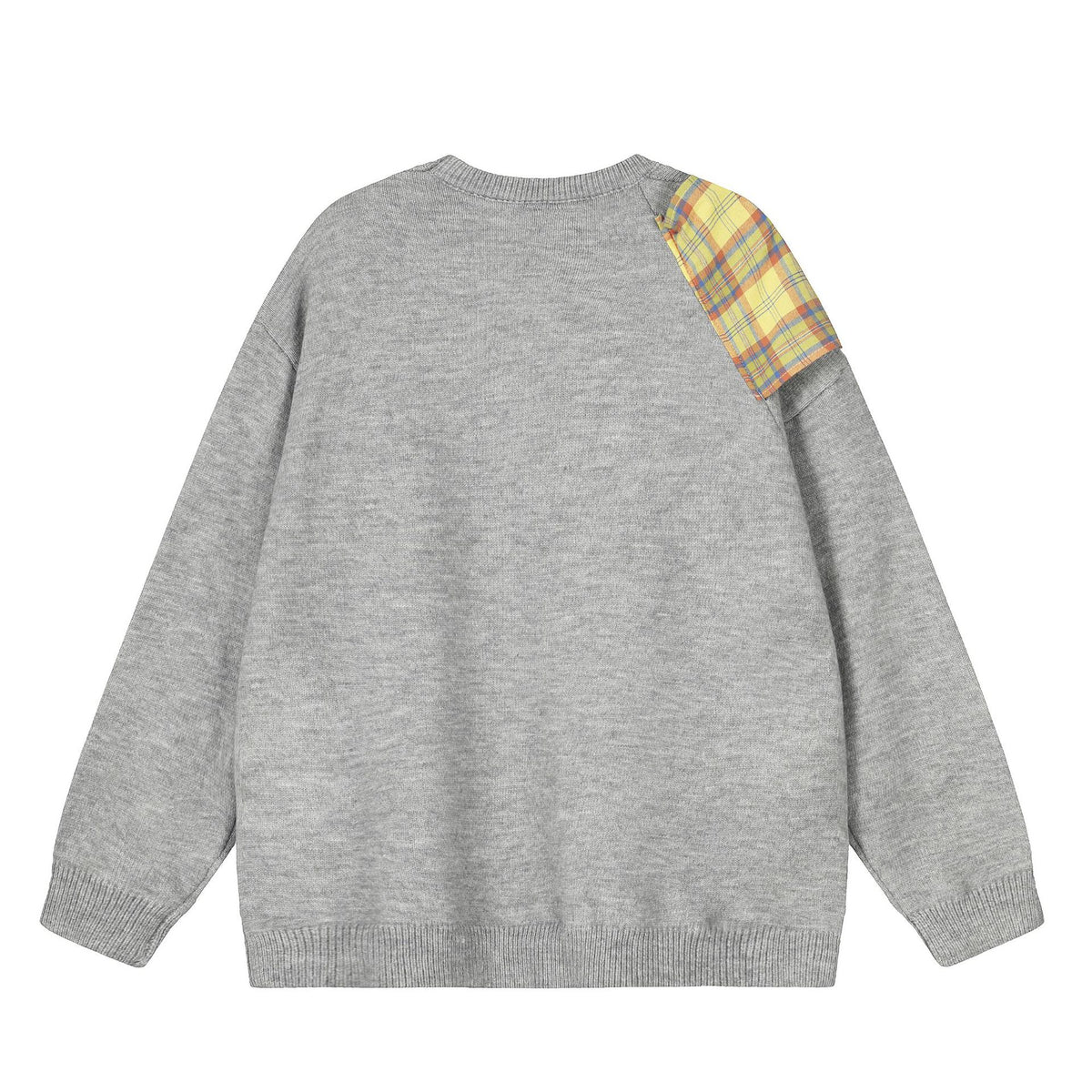Plaid shawl scarf sweater