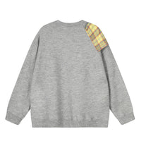 Plaid shawl scarf sweater