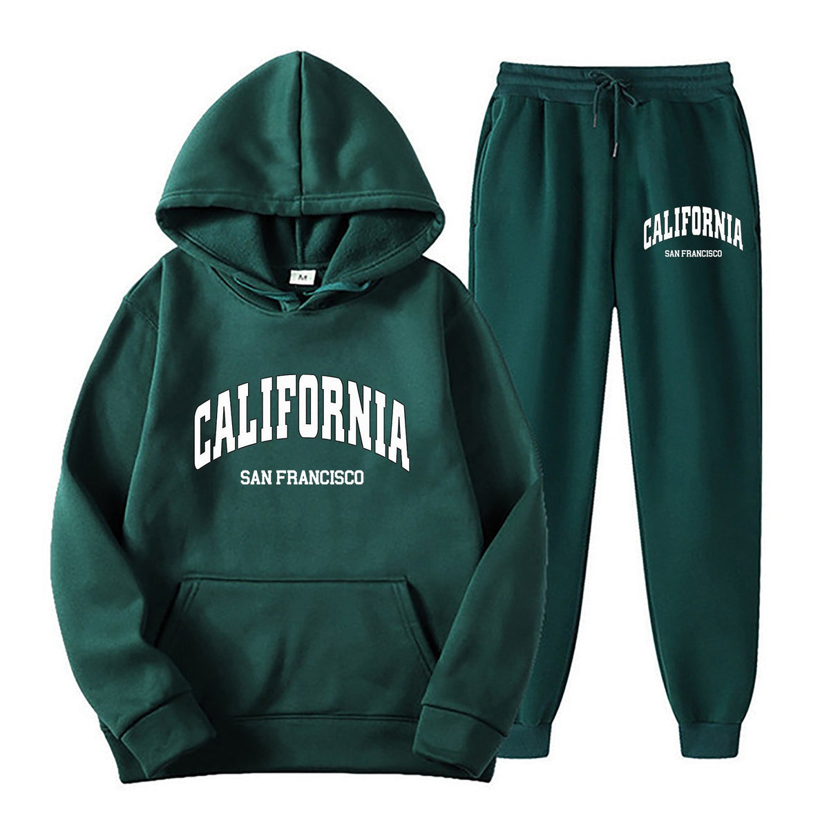 loose fleece hoodie set, men's and women's long sleeve hoodie and pants, hooded sweatshirt