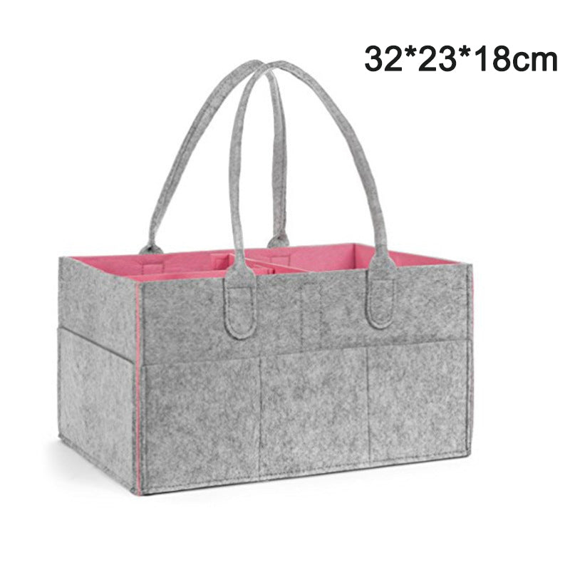 Felt diaper storage bag