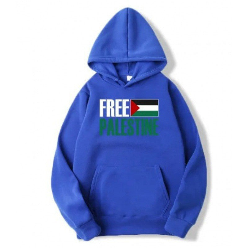 Print Hooded Sweatshirt Men's Fleece Warm Casual Sweatshirt Outerwear