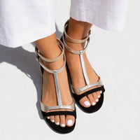 Made to order ships in 3–5 days Flat bottomed summer sandals with open toed fish mouth for women
