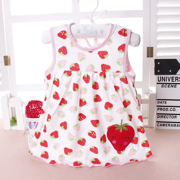 Baby Girls Princess Dress Summer Clothes Cotton Clothing 0-2 Years