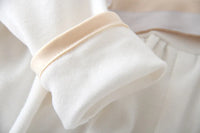baby boy clothes white baptism baby romper set with hat turndown collar newborn first boy birthday clothing 3-24M