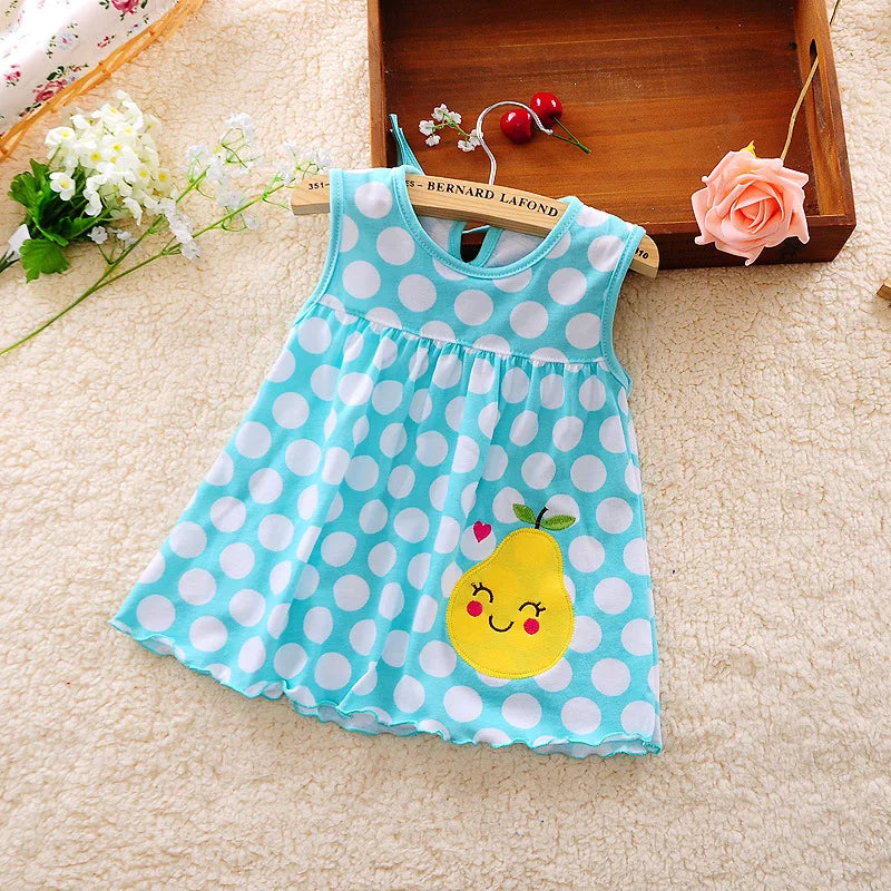 Baby Girls Princess Dress Summer Clothes Cotton Clothing 0-2 Years