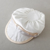 baby boy clothes white baptism baby romper set with hat turndown collar newborn first boy birthday clothing 3-24M