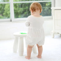 baby boy clothes white baptism baby romper set with hat turndown collar newborn first boy birthday clothing 3-24M