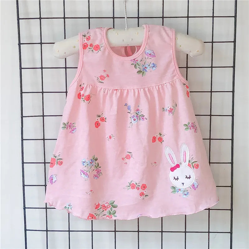 Baby Girls Princess Dress Summer Clothes Cotton Clothing 0-2 Years