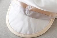 baby boy clothes white baptism baby romper set with hat turndown collar newborn first boy birthday clothing 3-24M