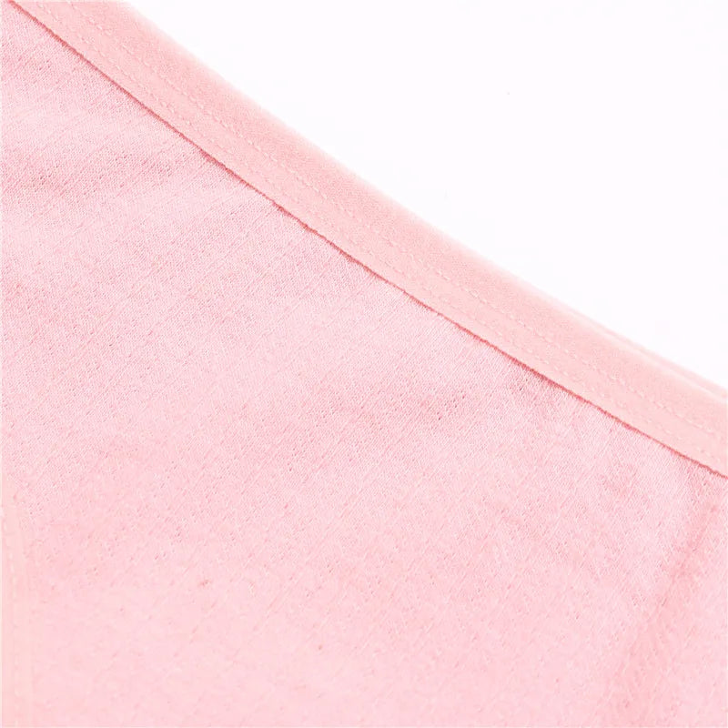 3PCS/Set Cotton Panties Women's Briefs Jacquard Design Solid Color Underpants S-XL