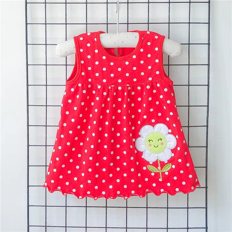 Baby Girls Princess Dress Summer Clothes Cotton Clothing 0-2 Years