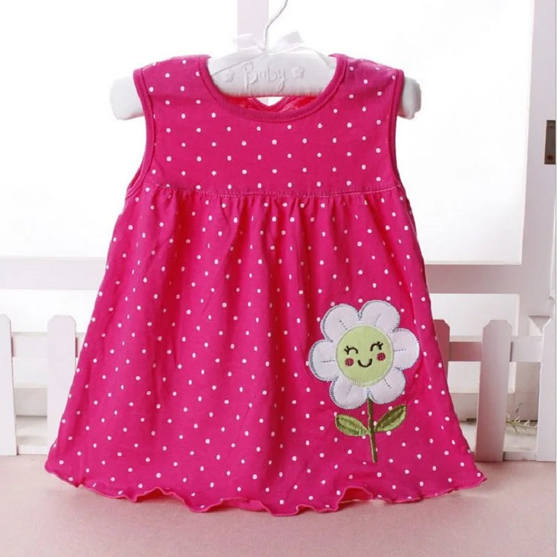 Baby Girls Princess Dress Summer Clothes Cotton Clothing 0-2 Years