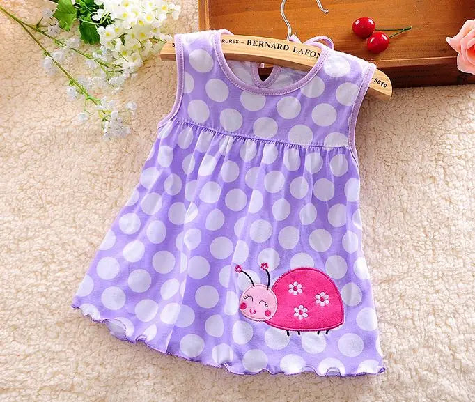 Baby Girls Princess Dress Summer Clothes Cotton Clothing 0-2 Years