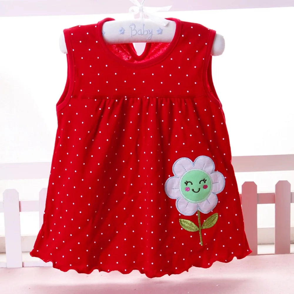 Baby Girls Princess Dress Summer Clothes Cotton Clothing 0-2 Years