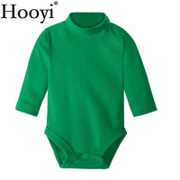 Baby Boy Clothes 100% Cotton Pure Solid Newborn Bodysuits Turtleneck Premature Clothing Shirts Tops 0 1 2 3 Years PJS Soft