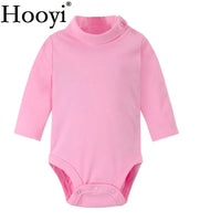 Baby Boy Clothes 100% Cotton Pure Solid Newborn Bodysuits Turtleneck Premature Clothing Shirts Tops 0 1 2 3 Years PJS Soft