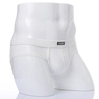 Men's Boxer Shorts Low Rise Mesh Trunk Underwear Black White