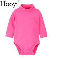 Baby Boy Clothes 100% Cotton Pure Solid Newborn Bodysuits Turtleneck Premature Clothing Shirts Tops 0 1 2 3 Years PJS Soft