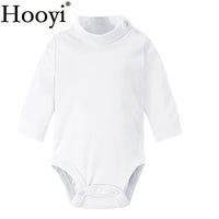 Baby Boy Clothes 100% Cotton Pure Solid Newborn Bodysuits Turtleneck Premature Clothing Shirts Tops 0 1 2 3 Years PJS Soft