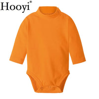 Baby Boy Clothes 100% Cotton Pure Solid Newborn Bodysuits Turtleneck Premature Clothing Shirts Tops 0 1 2 3 Years PJS Soft